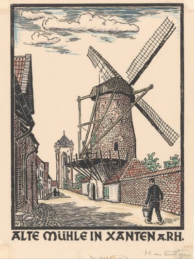 クサンテンの製粉所 作： Henriëtte van Hove (signed by artist)