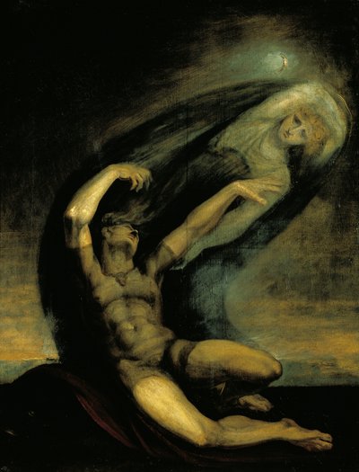 パトロクロスの影を掴もうとするアキレス 作： Johann Heinrich Füssli