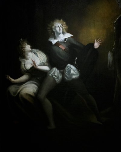 ガートルード、ハムレット、ハムレットの父の幽霊、詳細 作： Henry (1741 1825) Fuseli