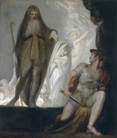 オデュッセウスに未来を予言するテイレシアス（油彩・キャンバス） 作： Henry (1741 1825) Fuseli