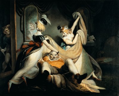洗濯カゴの中のファルスタッフ 作： Johann Heinrich Füssli