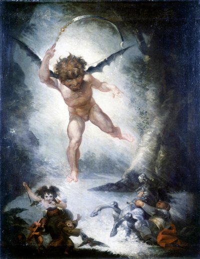 ロビン・グッドフェロー（パック）（「真夏の夜の夢」） - by Fussli (Fuseli), Johann Heinrich (1741-1825) 作： Henry  Fuseli