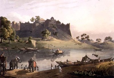 グームティー川のファンポアの要塞跡、プレートV、ダニエル・ヘイヴル（1785-1826）1809年（エングレービング） 作： Henry (after) Salt