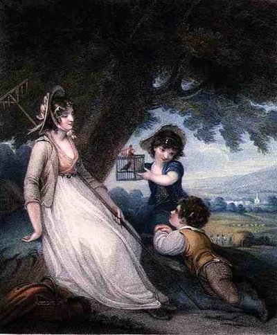 アンソニー・カードン(1772-1813)が彫って出版した「無実の罪」。 作： Henry (after) Singleton