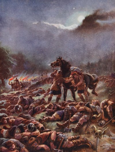 スウェインの毒軍、「ハッチンソンのイギリス国民の物語」、1923年頃のイラスト 作： Henry A. Payne
