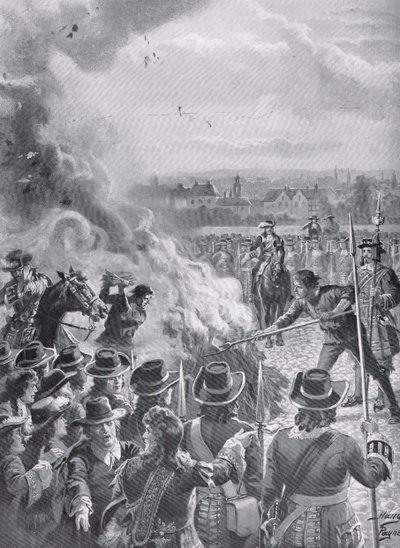 絞首刑執行人による1916年頃のブローントのパンフレットの焼き 作： Henry A. Payne