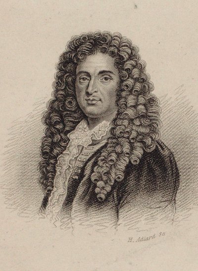 作曲家Jean-Baptiste Lully 1632-1687の肖像。 作： Henry Adlard