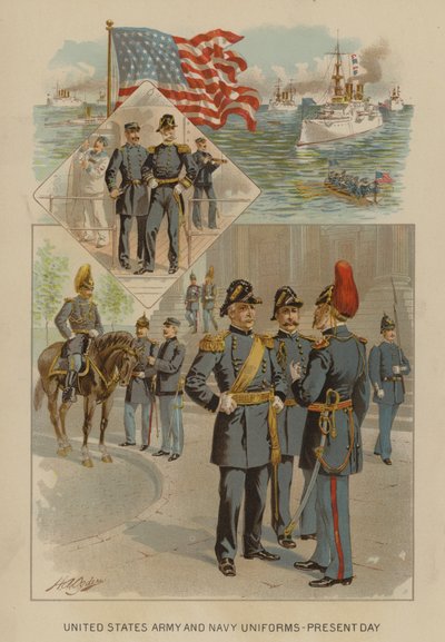 アメリカ陸軍と海軍のユニフォーム - 現在（クロモリト 作： Henry Alexander (after) Ogden