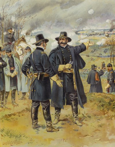 1862年12月13日、フレデリックスバーグのバーンサイド 作： Henry Alexander Ogden
