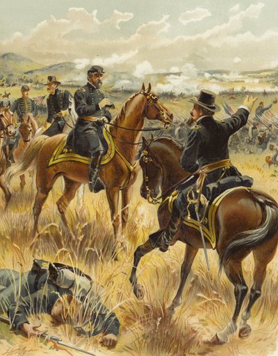 1863年7月2日、ゲティスバーグでのミード 作： Henry Alexander Ogden