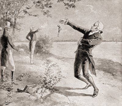 1804年7月11日のバリ？ハミルトンの決闘 作： Henry Alexander Ogden