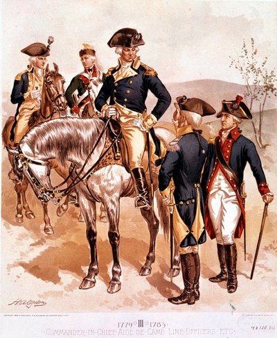 アメリカ大陸軍総司令官および将校のユニフォーム 作： Henry Alexander Ogden