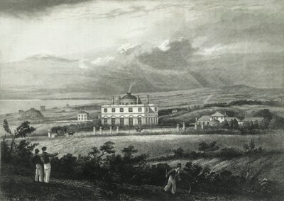 「テンプルグラマースクール、ブライトン」、1835年。 作： Henry Alexander Ogg