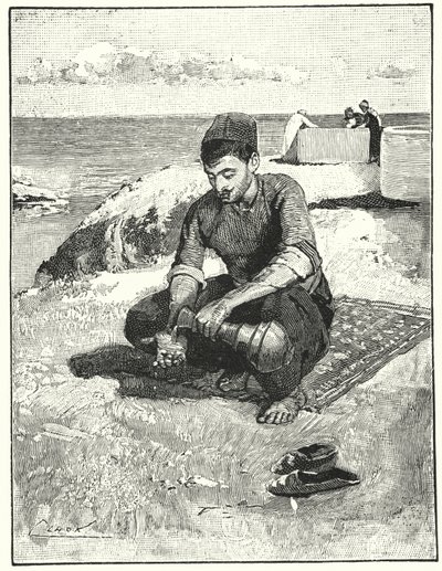祈りの前の儀式的な清め（リトグラフ 作： Henry Andrew Harper