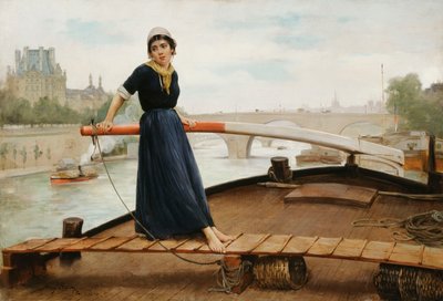 セーヌ川沿い、1879年 作： Henry Bacon