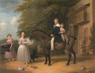 Crianças com cavalo e cachorro 作： Henry Barraud