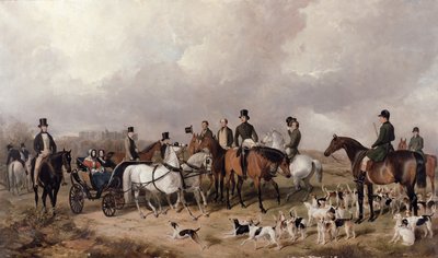グレートパークのウィンザーでの王子コンソートのハリアーの出会い、1845 作： Henry Barraud