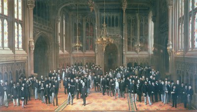 メンバーズロビー、国会議事堂、1872〜73年 作： Henry Barraud
