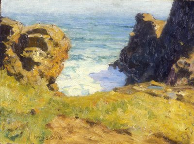 コーンウォールのセントアイブス近郊、1914年頃（キャンバスに油彩） 作： Henry Bayley Snell