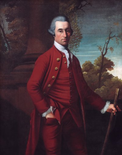 紳士の肖像、ca。 1770-72。 作： Henry Benbridge