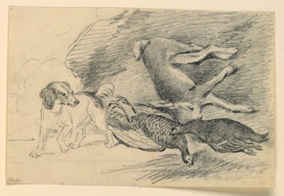 殺されたゲームの横にある犬の研究 作： Henry Bernard Chalon