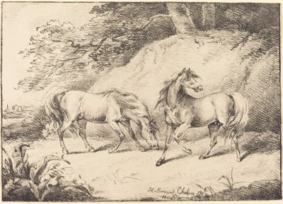 野生の馬 作： Henry Bernard Chalon
