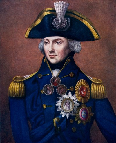 「提督サー・ホレイショ・ネルソン」、1798-1799、c1920 作： Henry Bone