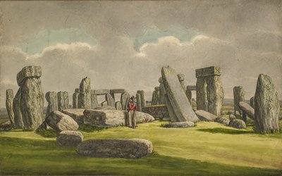 W.S.W. のストーンヘンジ、1824 年から 1839 年に兵士がいる廃墟を示す 作： Henry Browne