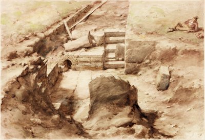 レデスデールのブレミニウム、ハイロチェスター（紙に鉛筆と水彩（カードに貼り付け）） 作： Henry Burdon Richardson
