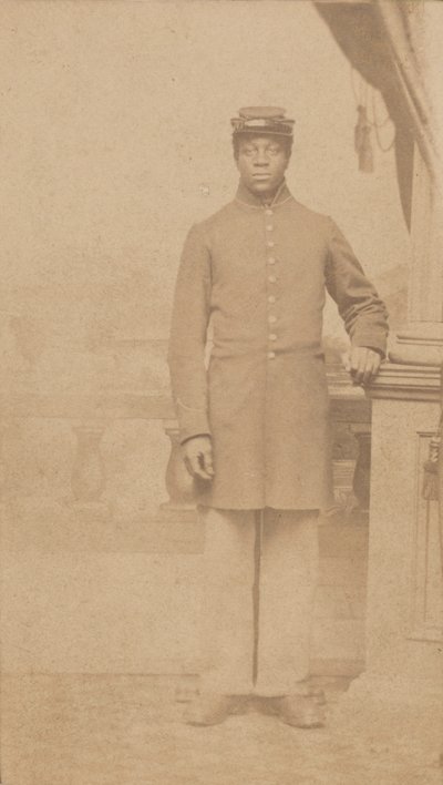 1862年から1884年にかけて、身元不明の北軍兵士のカルテ・ド・ビジット。 作： Henry C. Cushing
