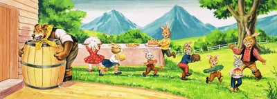 クマのウサギ 作： Henry Charles Fox