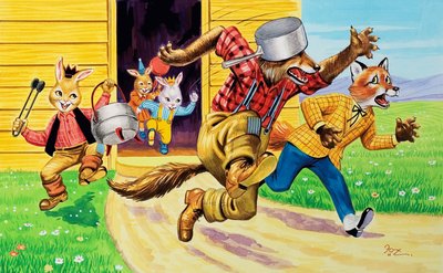ブレアウサギ、友達、鍋 作： Henry Charles Fox