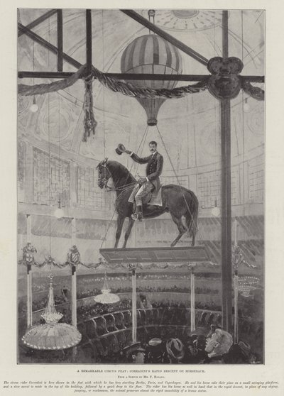 驚くべきサーカスの偉業、Corradiniの急降下 作： Henry Charles Seppings Wright
