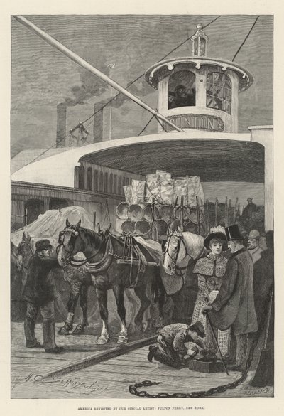 アメリカは私たちの特別アーティスト、フルトンフェリー、ニューヨークで再訪 作： Henry Charles Seppings Wright