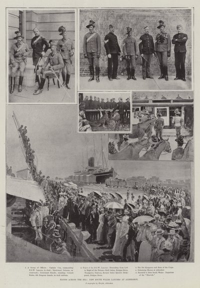 海を渡る手、アルダーショットのニューサウスウェールズ州のランサー 作： Henry Charles Seppings Wright