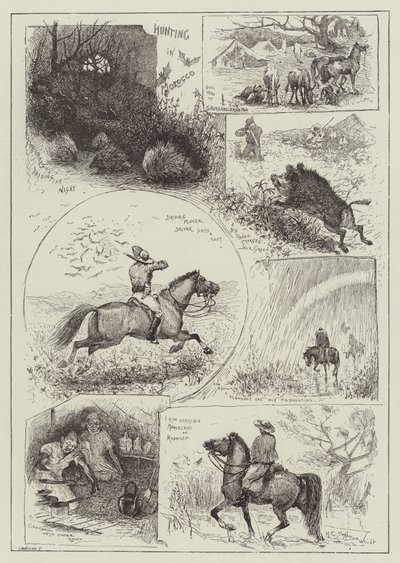 モロッコでの狩猟 作： Henry Charles Seppings Wright