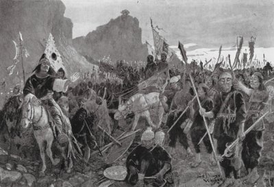 口に "ビッツ "をくわえた兵士たち（リトグラフ） 作： Henry Charles Seppings Wright
