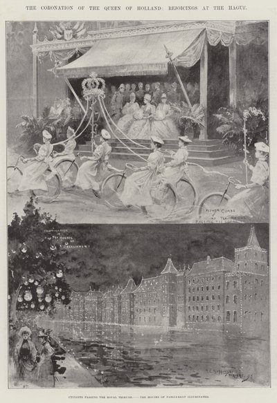 オランダの女王の戴冠式、ハーグでの歓喜 作： Henry Charles Seppings Wright