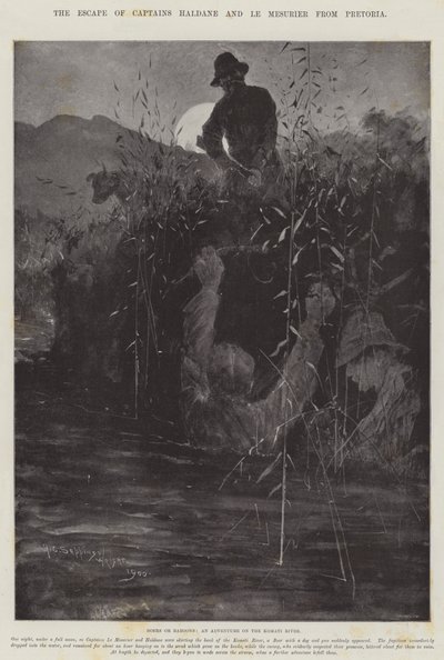 プレトリアからの船長ハルデンとルメズリエの脱出 作： Henry Charles Seppings Wright