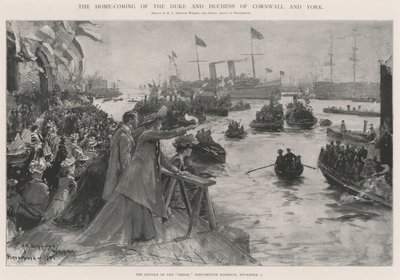 コーンウォールとヨークの公爵と公爵夫人の帰郷 作： Henry Charles Seppings Wright