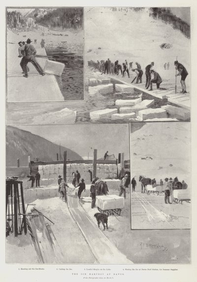 ダボスでの氷の収穫 作： Henry Charles Seppings Wright