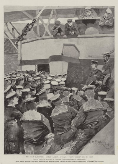 HMSプリンスジョージの海軍機動士、キャプテンバロウと彼の乗組員 作： Henry Charles Seppings Wright
