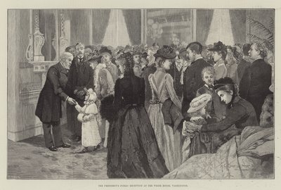 ワシントンのホワイトハウスでの大統領の公開レセプション 作： Henry Charles Seppings Wright