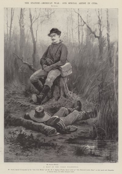 スペインとアメリカの戦争、キューバの荒野の停止 作： Henry Charles Seppings Wright