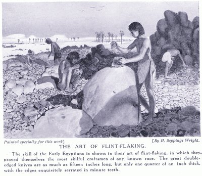 フリント製造の芸術、1920年頃 作： Henry Charles Seppings Wright