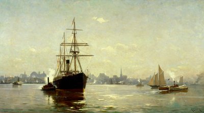 ニューヨークの港 作： Henry Chase