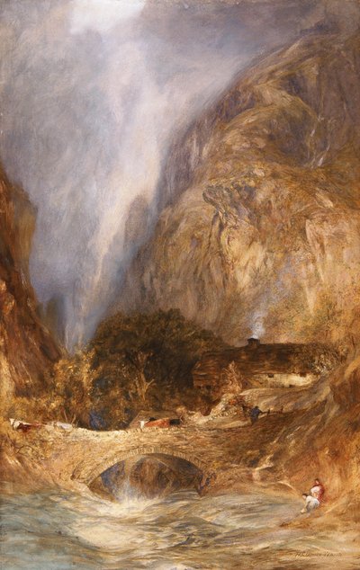 ローマ橋」1880～1900年頃 作： Henry Clarence Whaite