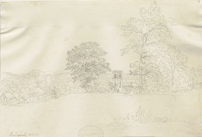 エックレスホール村：ペン画、ND［1788-1855］（デッサン 作： Henry Curzon Allport