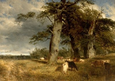 公爵夫人の風景、ノッティンガムシャー、1850 作： Henry Dawson