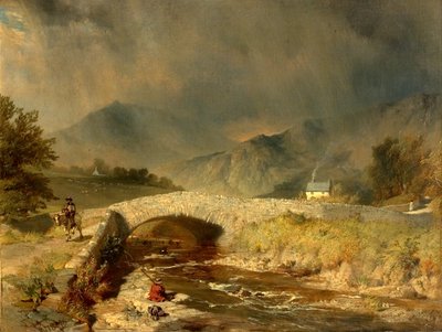 アンブルサイド、カンブリア、1846近くの荒天 作： Henry Dawson